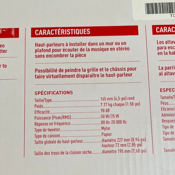 ON-Q 500 Series 6.5" in-Ceiling Speaker White (MS05IC-V1) - Picture 4 of 8